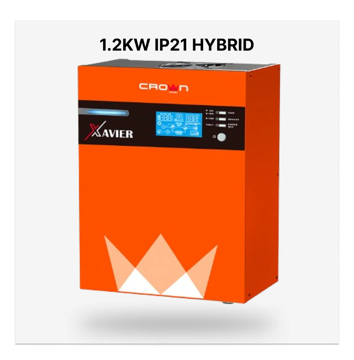 Crown Xavier 1.2 kVA 900W Solar Inverter Hybrid