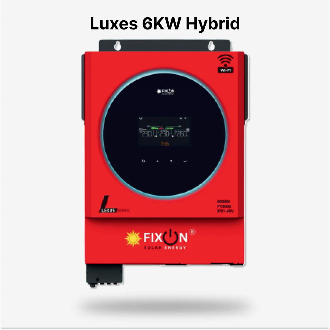 Fixon Luxes Series 6 kW 48V Hybrid Solar Inverter